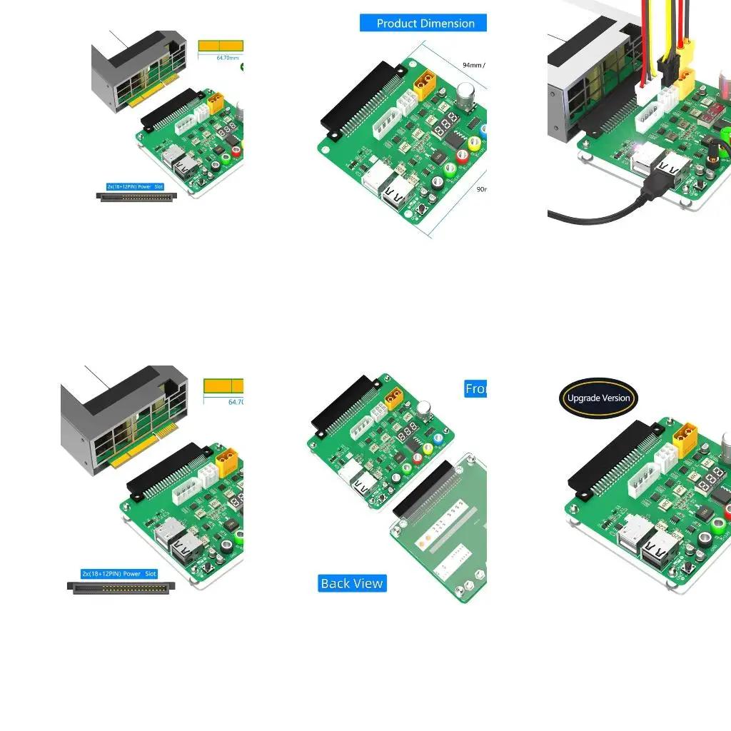 Power Supply Breakouts 3.3V/5V/12V/USB2.0 Computer Adjustable Voltages Boards A4WF
Power Supply Breakouts 3.3V/5V/12V/USB2.0 Computer Adjustable Voltages Boards A4WF