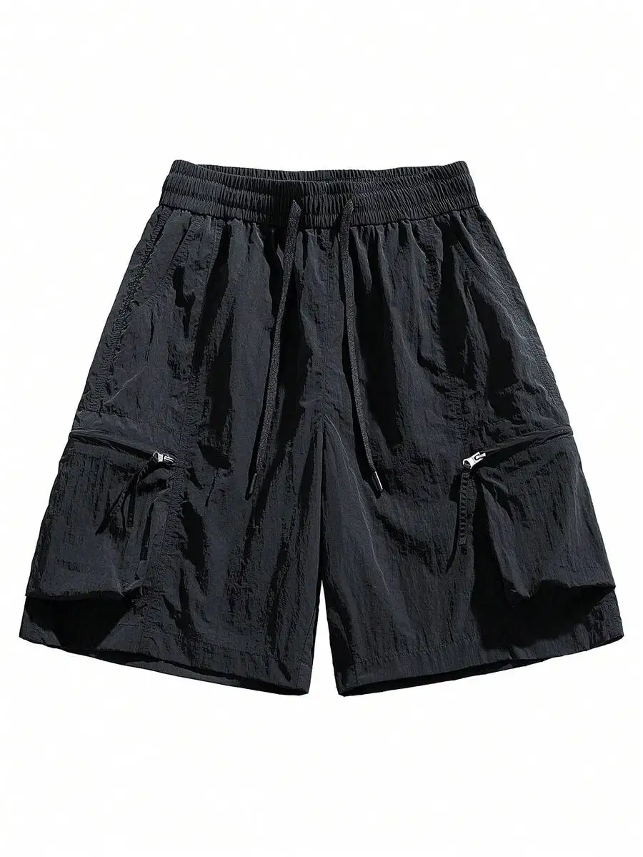 Mens Solid Color Quick Dry Cargo Shorts With Zipper Pockets Elastic Waist Drawstring Lightweight Nylon Summer Outdoor Streetwear
Mens Solid Color Quick Dry Cargo Shorts With Zipper Pockets Elastic Waist Drawstring Lightweight Nylon Summer Outdoor Streetwear