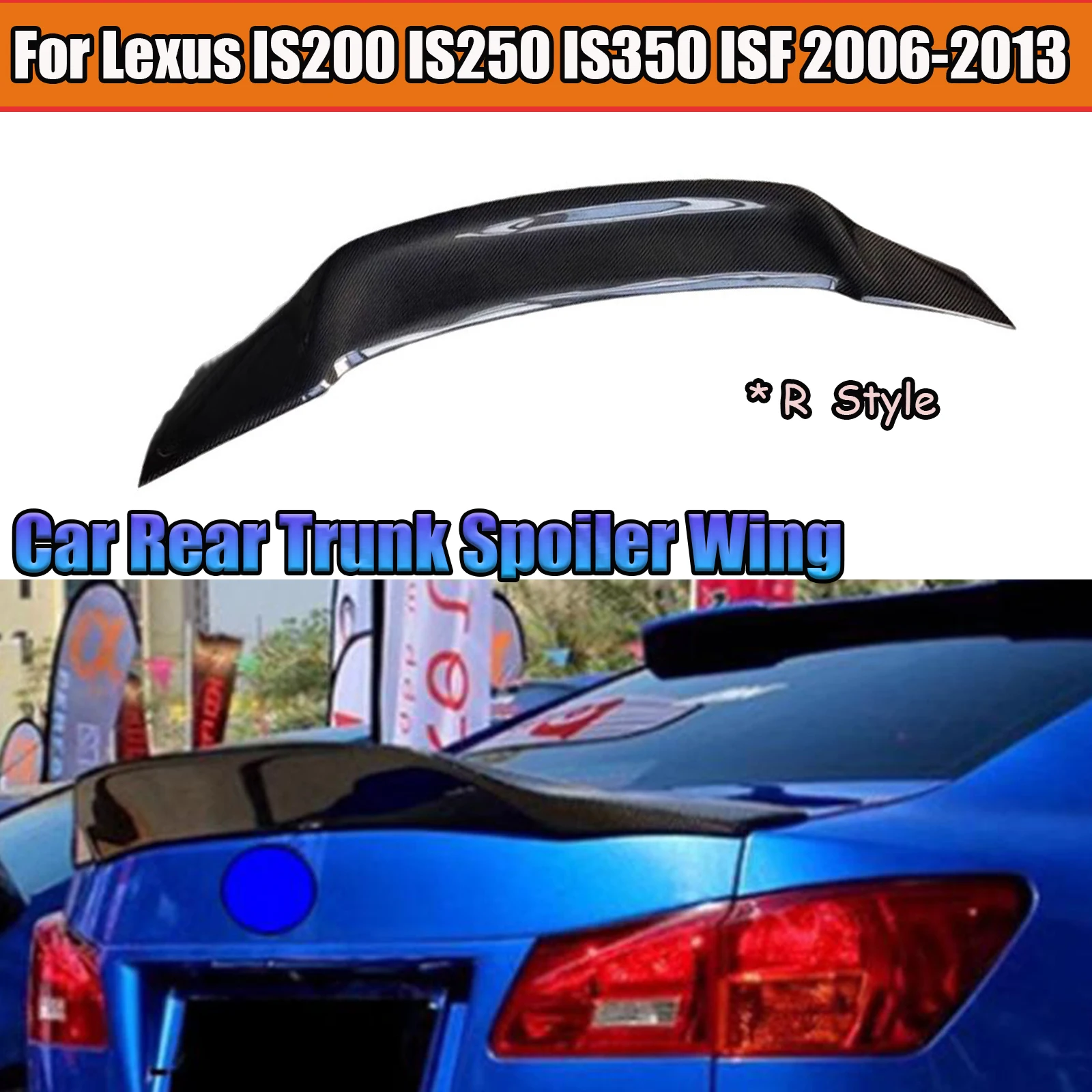 Rear Trunk Spoiler Wing For 2006-2013 Lexus IS200 IS250 IS350 ISF Car Accessories Glossy Black/Carbon Fiber Style Splitter
Rear Trunk Spoiler Wing For 2006-2013 Lexus IS200 IS250 IS350 ISF Car Accessories Glossy Black/Carbon Fiber Style Splitter