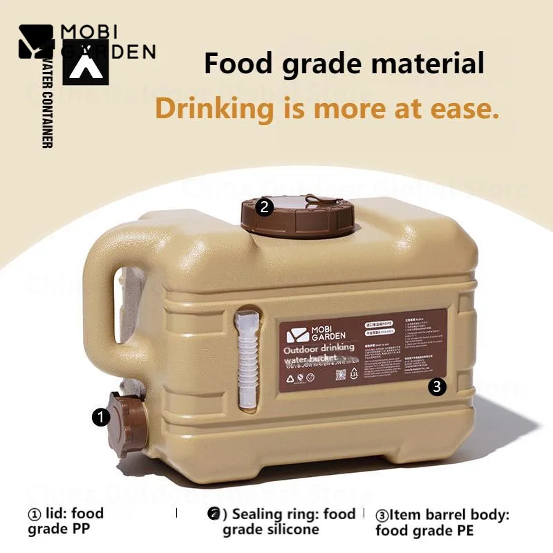 MOBI GARDEN Camping Outdoor Portable Bucket Food Grade PE 13L/22L Ultralight Water Tank With Faucet Travel Gift Sponge Brush New
MOBI GARDEN Camping Outdoor Portable Bucket Food Grade PE 13L/22L Ultralight Water Tank With Faucet Travel Gift Sponge Brush New