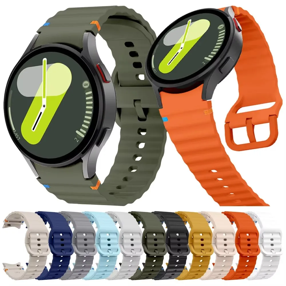 Sport Silicone Bracelet For Samsung Galaxy Watch 7 Original Strap FE/5 Pro/6/4 Classic 44mm 40mm Wave Correa Galaxy Watch 7 Band
Sport Silicone Bracelet For Samsung Galaxy Watch 7 Original Strap FE/5 Pro/6/4 Classic 44mm 40mm Wave Correa Galaxy Watch 7 Band
