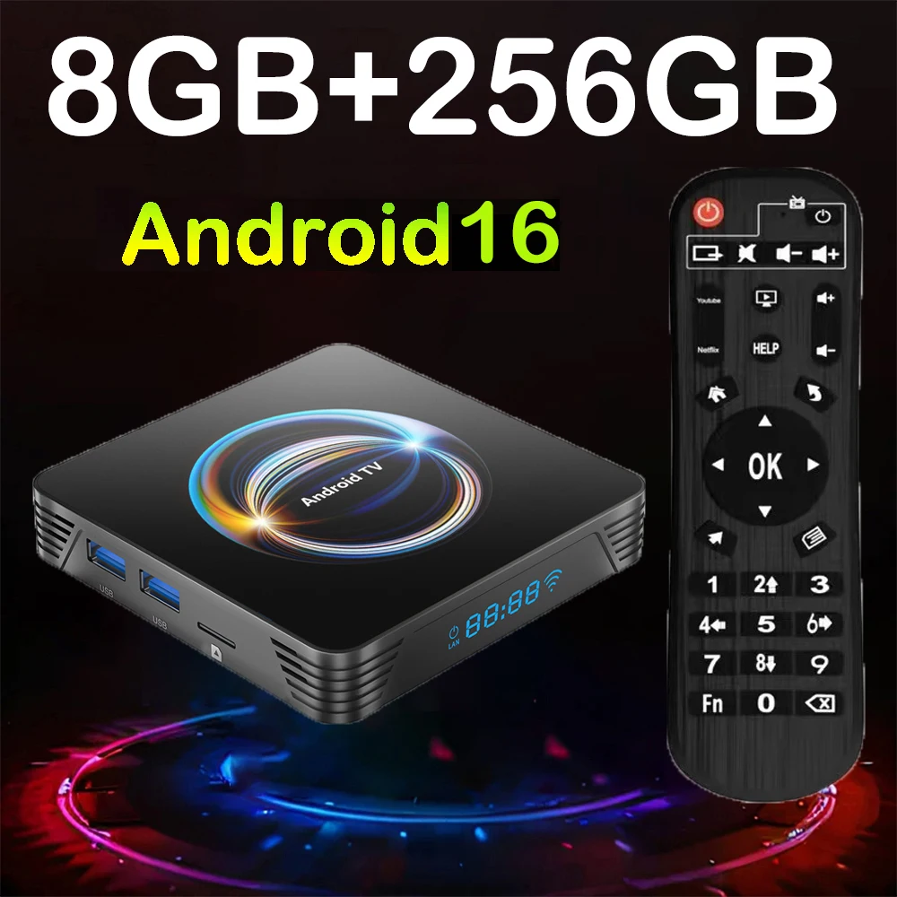 Smart TV Box 2026 X66 8K Media Player Android 16 RK3528 Google Assistant BT6.0 Wifi6 4K AV1 Dual Wifi 5G 128GB 256GB Set Top Box
Smart TV Box 2026 X66 8K Media Player Android 16 RK3528 Google Assistant BT6.0 Wifi6 4K AV1 Dual Wifi 5G 128GB 256GB Set Top Box