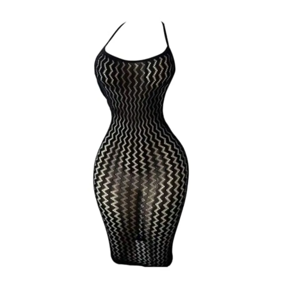 OYOANGLE Women's Fishnet Halter Bodycon Lingerie Dress Sexy Hollow Out See Through Sleeveless Chemise Beach Cover Up Dress
OYOANGLE Women's Fishnet Halter Bodycon Lingerie Dress Sexy Hollow Out See Through Sleeveless Chemise Beach Cover Up Dress
