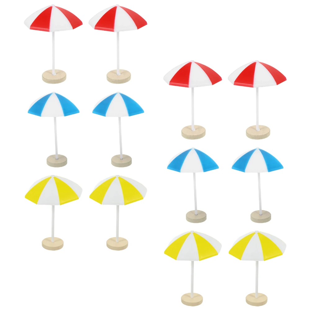 8 Pcs Miniature Beach Umbrella Ornaments Blue Yellow Sun Umbrellas for House Micro Landscape Decor Mini Scene Layout
8 Pcs Miniature Beach Umbrella Ornaments Blue Yellow Sun Umbrellas for House Micro Landscape Decor Mini Scene Layout
