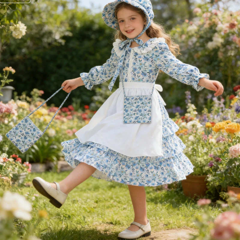 Girls Birthday Dress White Costume Garden Maid Dress+Cap Vintage Dress Carnival Cosplay Costume Prairie Pioneer Princess Dress
Girls Birthday Dress White Costume Garden Maid Dress+Cap Vintage Dress Carnival Cosplay Costume Prairie Pioneer Princess Dress