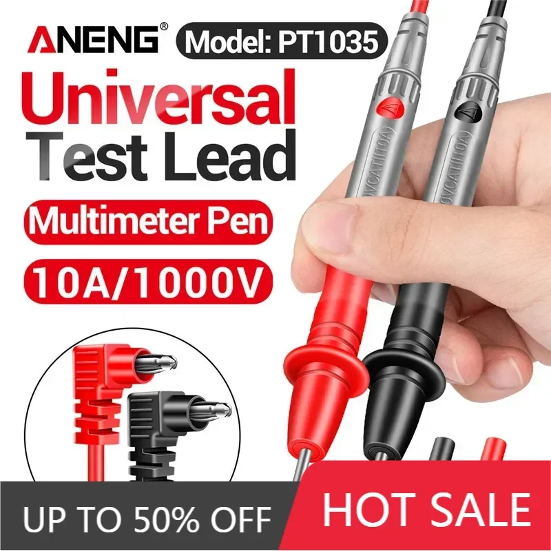 PT1035 10A/1000V Universal Digital Multimeter Test Lead Cable Replaceable Multimeter Probe Test Wire Voltmeter Ammeter Accessory
PT1035 10A/1000V Universal Digital Multimeter Test Lead Cable Replaceable Multimeter Probe Test Wire Voltmeter Ammeter Accessory