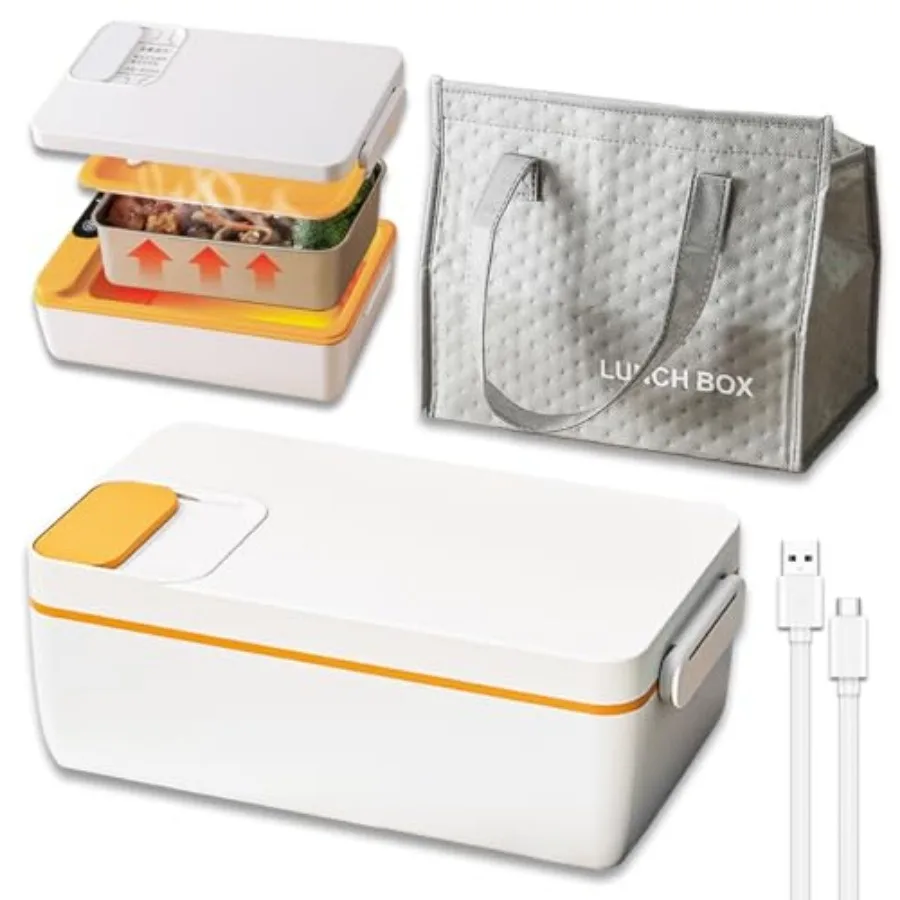 Cordless Electric Lunch Box 1L Portable Food Warmer for Car/Office/Home Use No Water Required Rechargeable Heated Lunch Contain
Cordless Electric Lunch Box 1L Portable Food Warmer for Car/Office/Home Use No Water Required Rechargeable Heated Lunch Contain