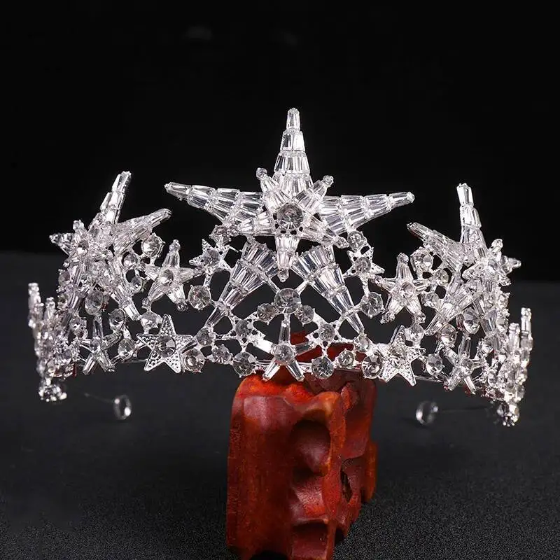 Women's Crown For Girls Crystal Star Bridal Tiaras Big Rhinestone Prom Pageant Diadema Bride Headband Wedding Hair Accessories
Women's Crown For Girls Crystal Star Bridal Tiaras Big Rhinestone Prom Pageant Diadema Bride Headband Wedding Hair Accessories