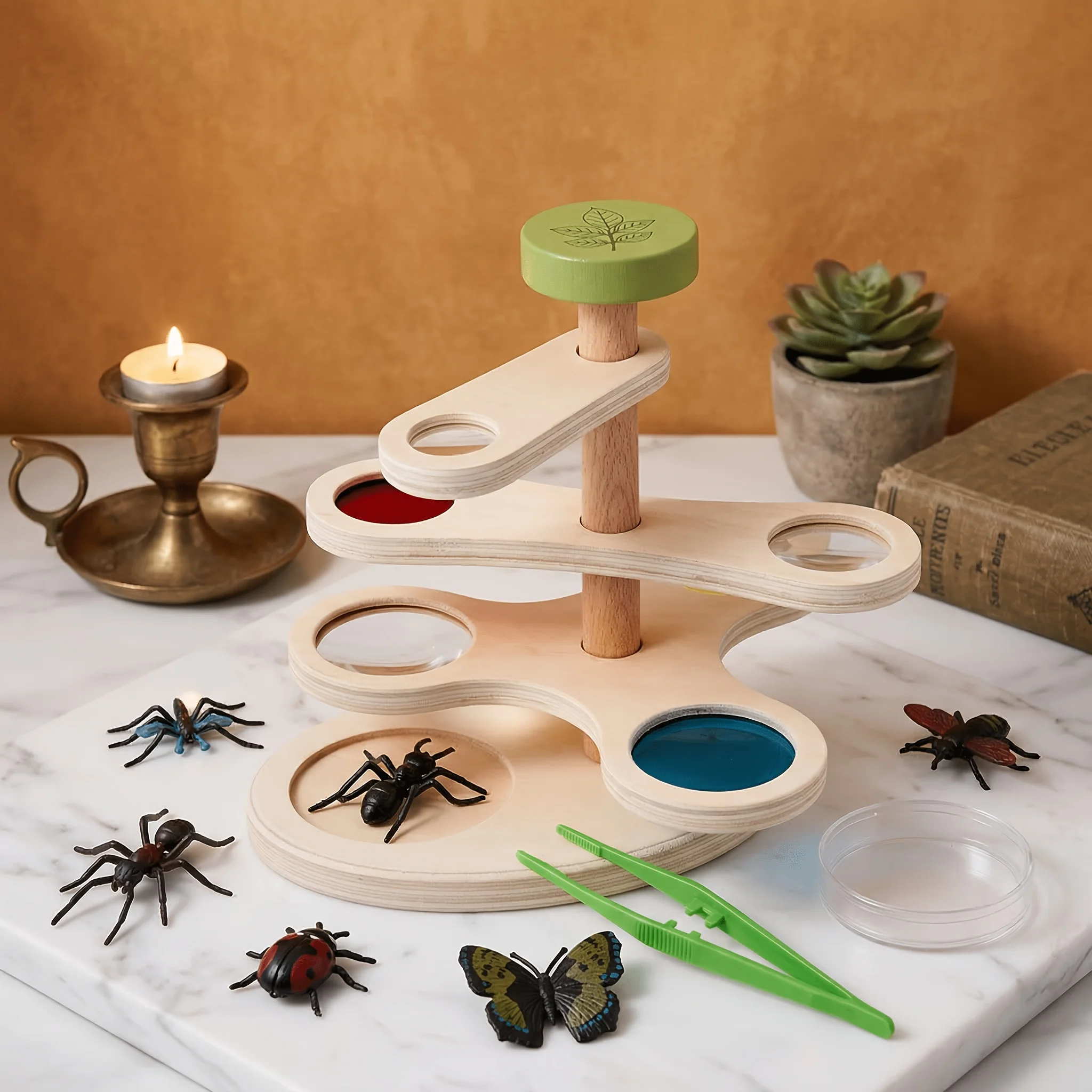 Insect Observation Kit for Kids Magnifying Glass Viewer with Filters Wooden STEM Nature Exploration Science Toy with Tweezers
Insect Observation Kit for Kids Magnifying Glass Viewer with Filters Wooden STEM Nature Exploration Science Toy with Tweezers