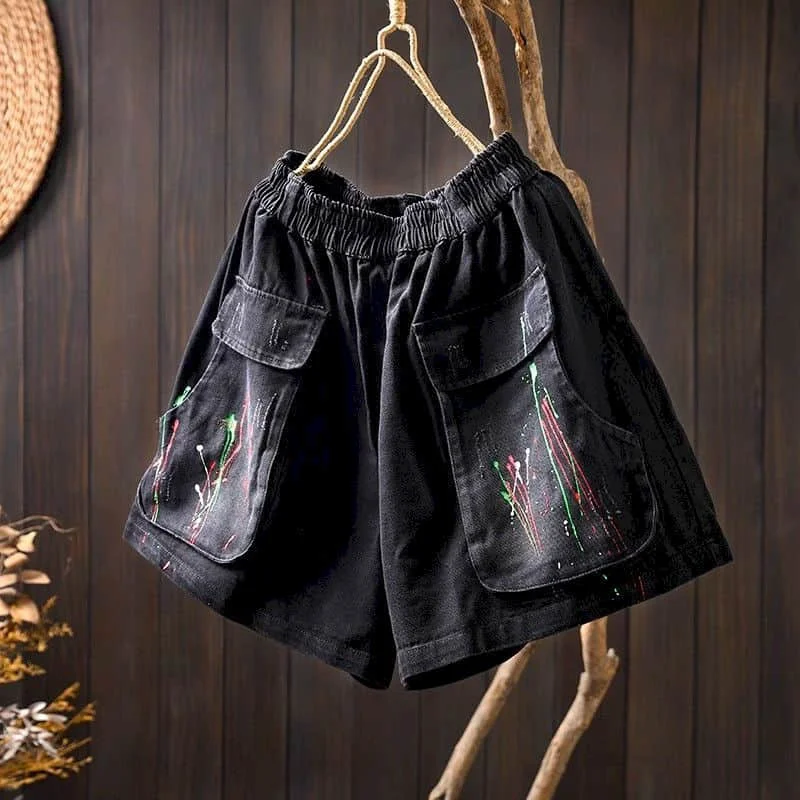 Denim Shorts Women Graffiti 2026 Summer Wear Vintage Elastic Waist Wide Leg Pants Casual Loose A-line Hot Jeans Women Clothing
Denim Shorts Women Graffiti 2026 Summer Wear Vintage Elastic Waist Wide Leg Pants Casual Loose A-line Hot Jeans Women Clothing