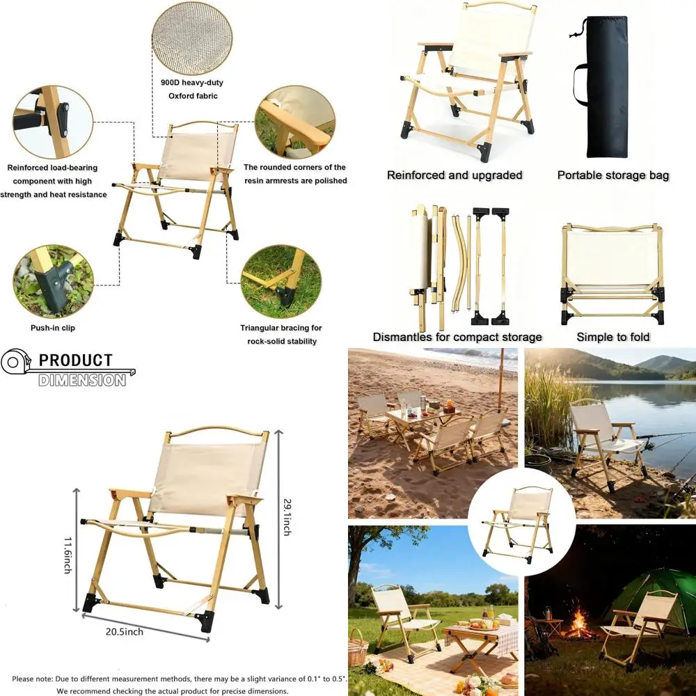 Легкое портативное пляжное и походное кресло с деревянными подлокотниками, съемным отсеком для хранения и сумкой для переноски
Легкое портативное пляжное и походное кресло с деревянными подлокотниками, съемным отсеком для хранения и сумкой для переноски