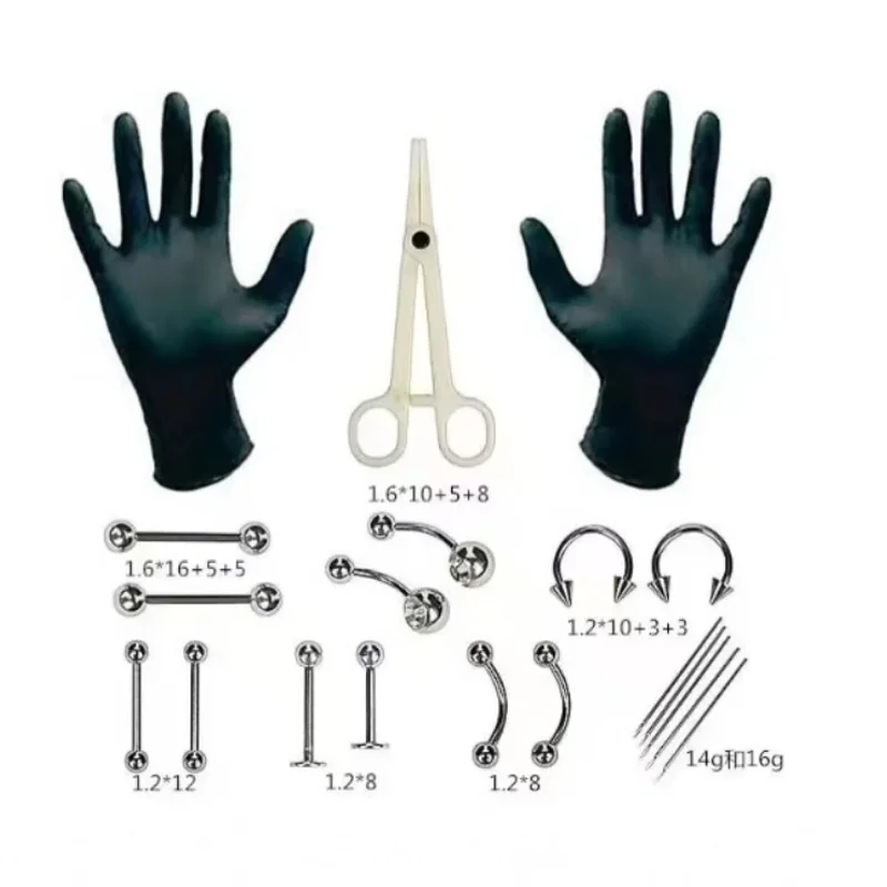 1 Set Disposable Professional Body Piercing Tool Kit Piercing Needle Clamp Tools Ear Tragus Nose Eyebrow Navel Piercings 316
1 Set Disposable Professional Body Piercing Tool Kit Piercing Needle Clamp Tools Ear Tragus Nose Eyebrow Navel Piercings 316