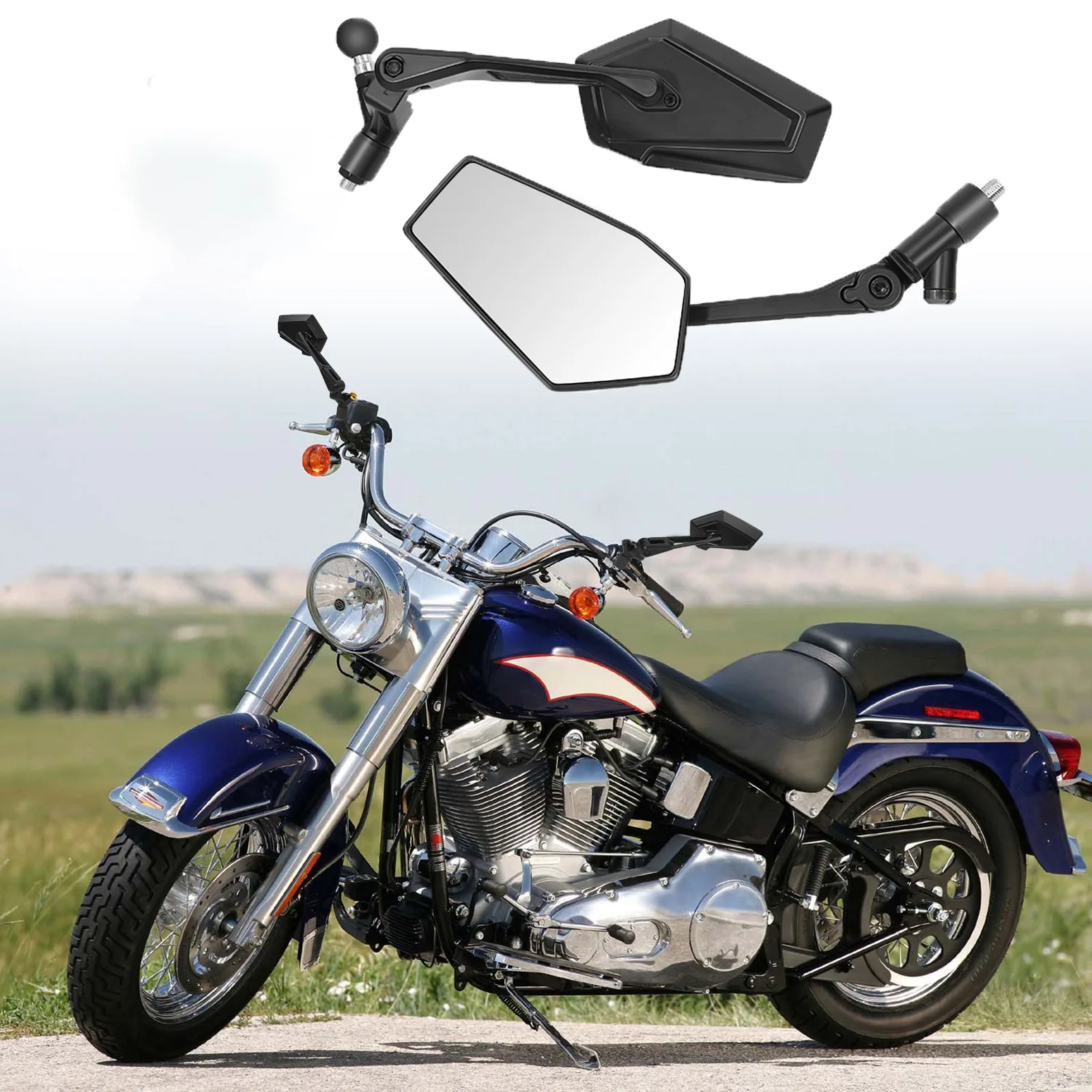 2Pcs/Pair Modified Motorcycle Accessories M10 Rearview Aluminum Alloy Mirror Side Mirror 10MM Universial With Phone Holder
2Pcs/Pair Modified Motorcycle Accessories M10 Rearview Aluminum Alloy Mirror Side Mirror 10MM Universial With Phone Holder