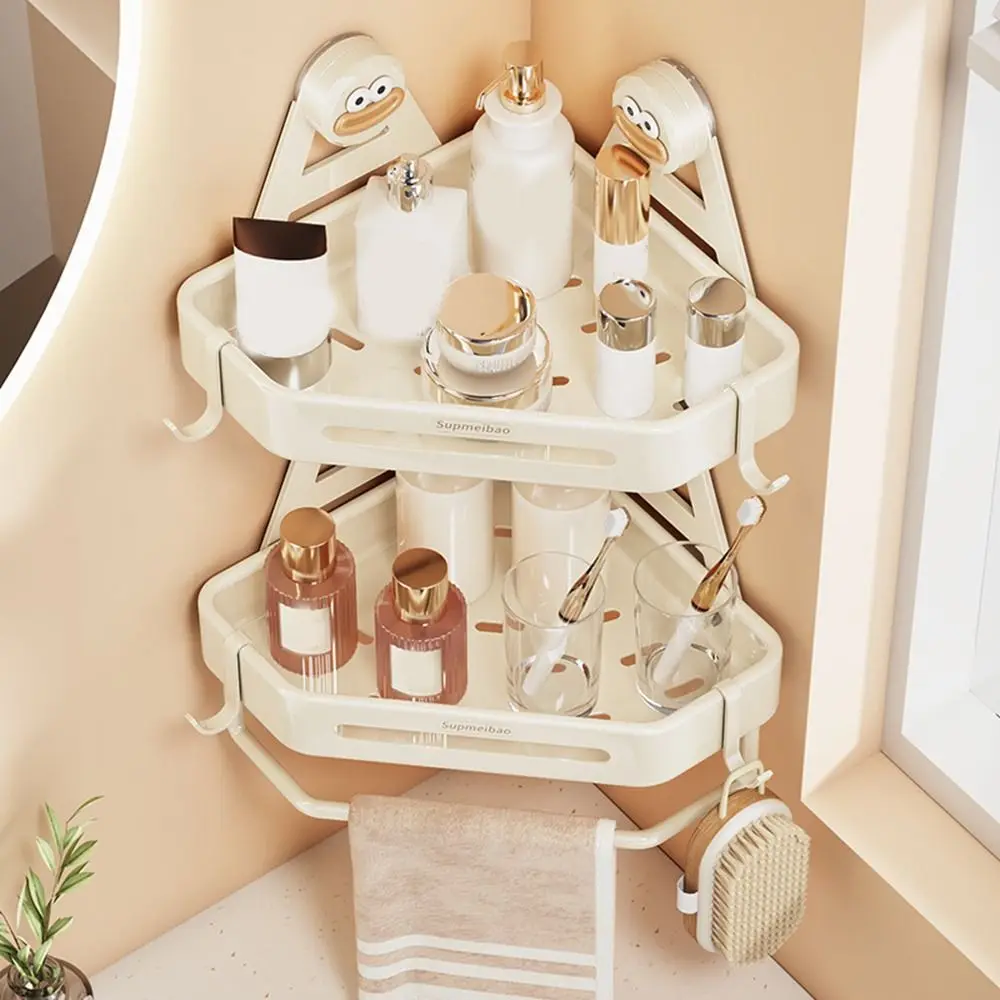 Wall Mounted Suction Cup Corner Storage Rack Detchable Rust-proof Toilet Corner Rack Punch Free with Storage Hook 
Wall Mounted Suction Cup Corner Storage Rack Detchable Rust-proof Toilet Corner Rack Punch Free with Storage Hook