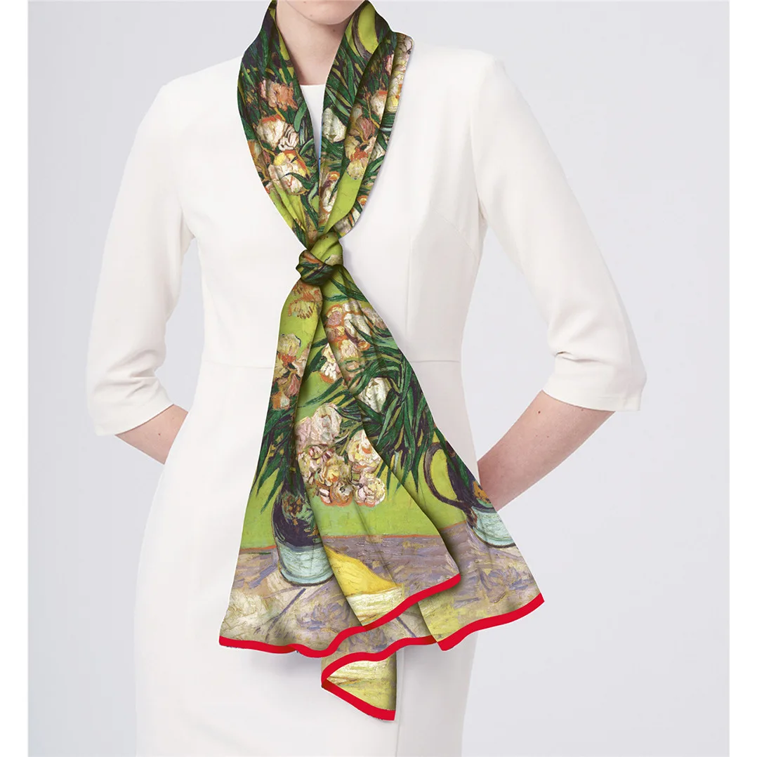 Van Gogh Oil Painting Series Long Double Layer Decorative Ribbon Silk Scarf Women's Fashionable Hawthorn Gift Scarf Spring
Van Gogh Oil Painting Series Long Double Layer Decorative Ribbon Silk Scarf Women's Fashionable Hawthorn Gift Scarf Spring