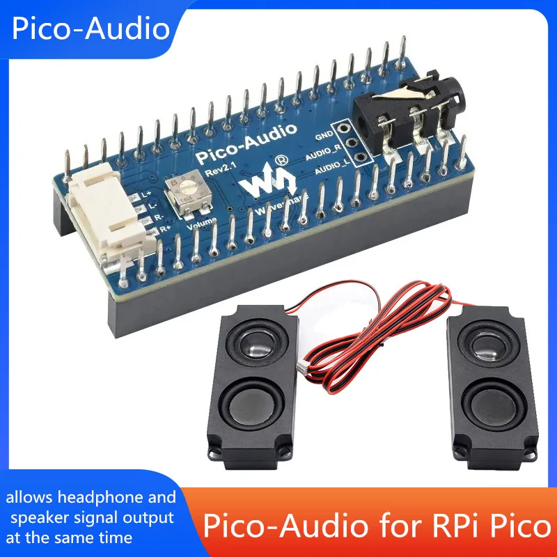 Raspberry Pi Pico Audio Expansion Board Output Headphone and Speaker Signal Output At The Same Time for Raspberry Pi
Raspberry Pi Pico Audio Expansion Board Output Headphone and Speaker Signal Output At The Same Time for Raspberry Pi