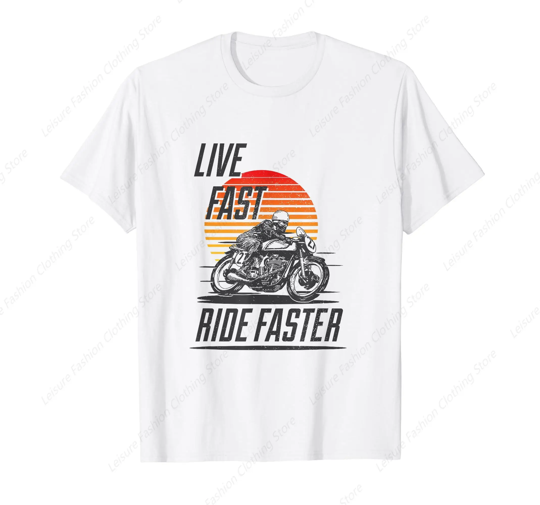 Винтажная футболка для езды на мотоцикле Live Fast Ride, хлопковая футболка с короткими рукавами, удобные топы для отдыха
Винтажная футболка для езды на мотоцикле Live Fast Ride, хлопковая футболка с короткими рукавами, удобные топы для отдыха