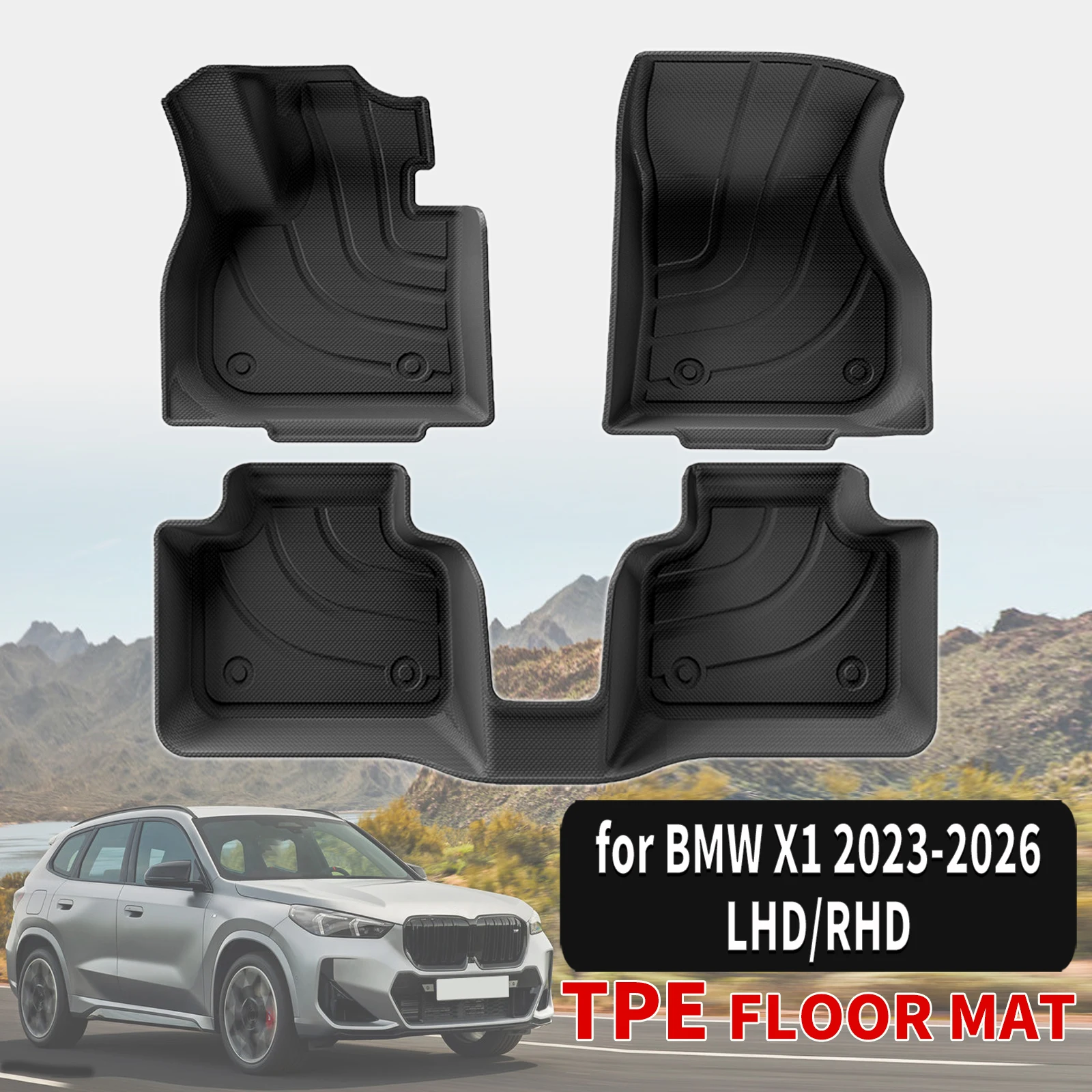 for BMW X1 U11 M Sport sDrive16i 2023 2024 2025 2026 LHD RHD Durable TPE Car Floor & Trunk Mats, Non-Slip Easy Clean
for BMW X1 U11 M Sport sDrive16i 2023 2024 2025 2026 LHD RHD Durable TPE Car Floor & Trunk Mats, Non-Slip Easy Clean