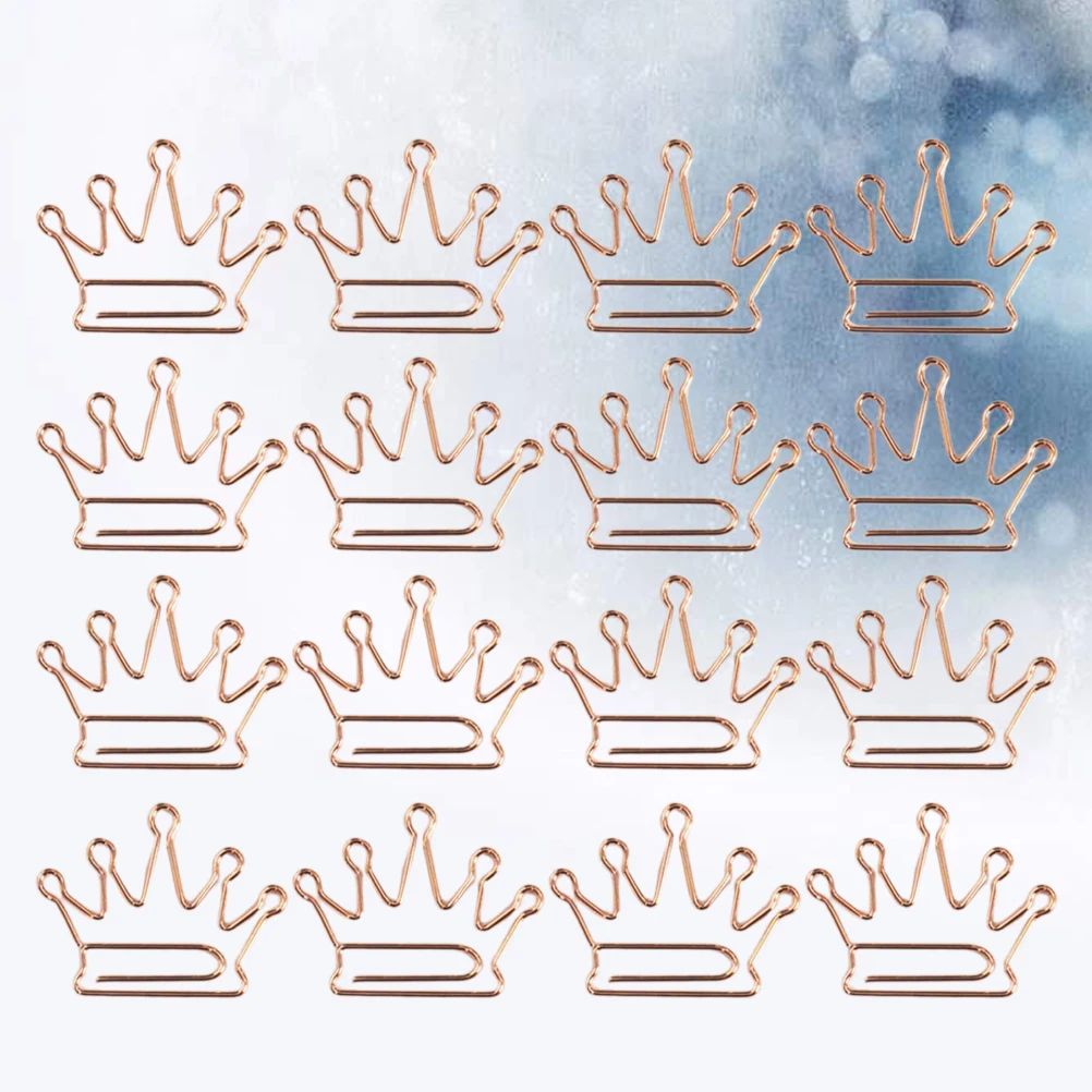 24pcs Rose Gold Paper Clips Crown Shaped Office Supplies Metal Binder Strong Clipping School Stationery Accessories
24pcs Rose Gold Paper Clips Crown Shaped Office Supplies Metal Binder Strong Clipping School Stationery Accessories