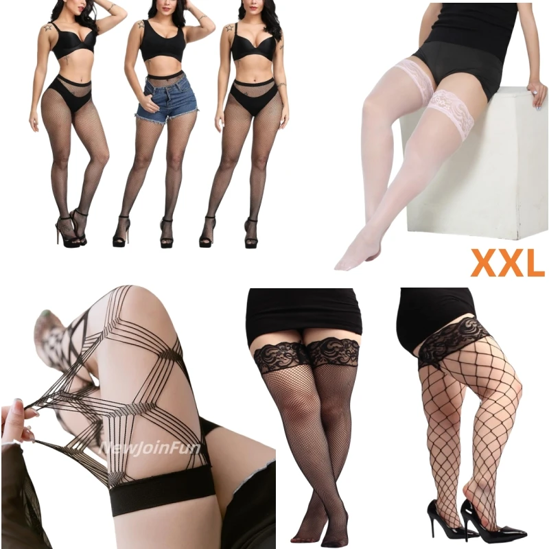FREEAUCE Women Plus Size Sexy Floral Lace Patchwork Over Knee Thigh High Elastic Stockings Women's Over Knee Thigh Stocking
FREEAUCE Women Plus Size Sexy Floral Lace Patchwork Over Knee Thigh High Elastic Stockings Women's Over Knee Thigh Stocking