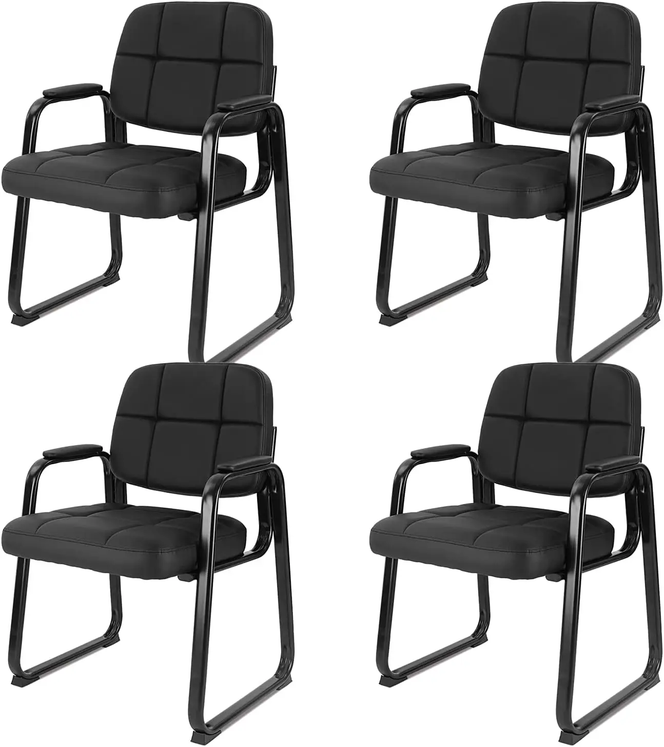 Classic Reception Chair With Padded Armrests And Sled Base, Ergonomic Guest Chair For Office Conference Waiting Meeting Room, 
Classic Reception Chair With Padded Armrests And Sled Base, Ergonomic Guest Chair For Office Conference Waiting Meeting Room,
