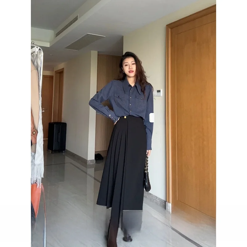 Zhang a Xing Seoul Blogger Long Thiened Retro Sle Faion Set Women's Winter Autumn Long Skirt And irt Ensemble
Zhang a Xing Seoul Blogger Long Thiened Retro Sle Faion Set Women's Winter Autumn Long Skirt And irt Ensemble