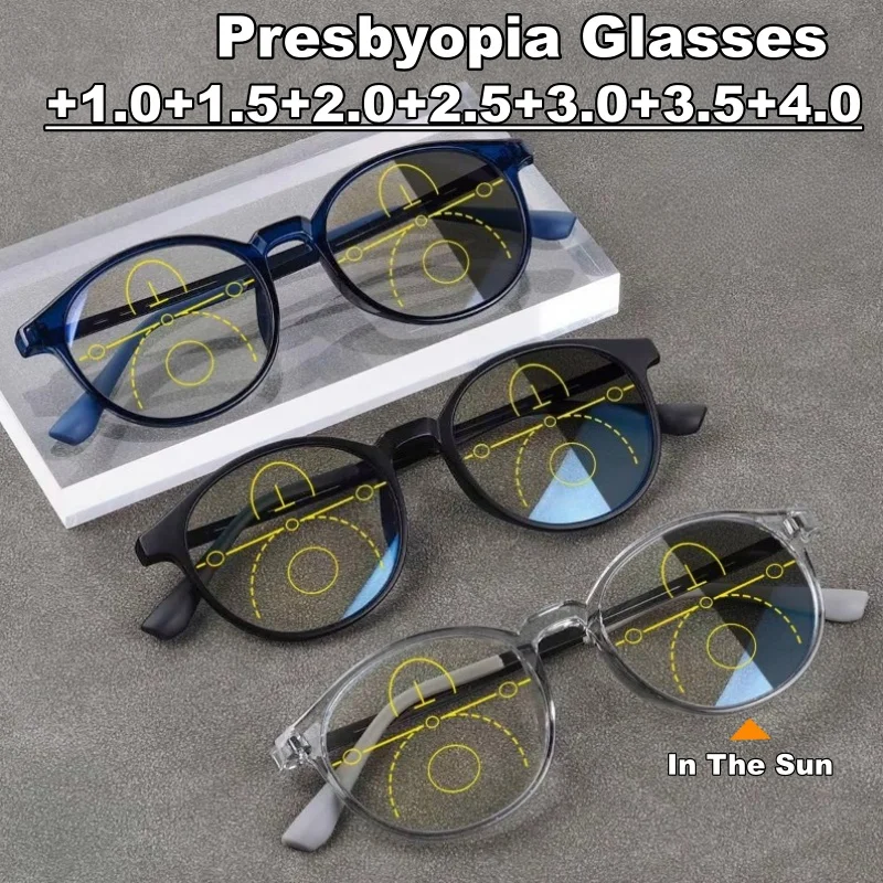2026 Progressive Multifocal Photochromic Presbyopia Glasses Stylish Round Frames Men Women Blue Light-Blocking Reading Glasses
2026 Progressive Multifocal Photochromic Presbyopia Glasses Stylish Round Frames Men Women Blue Light-Blocking Reading Glasses