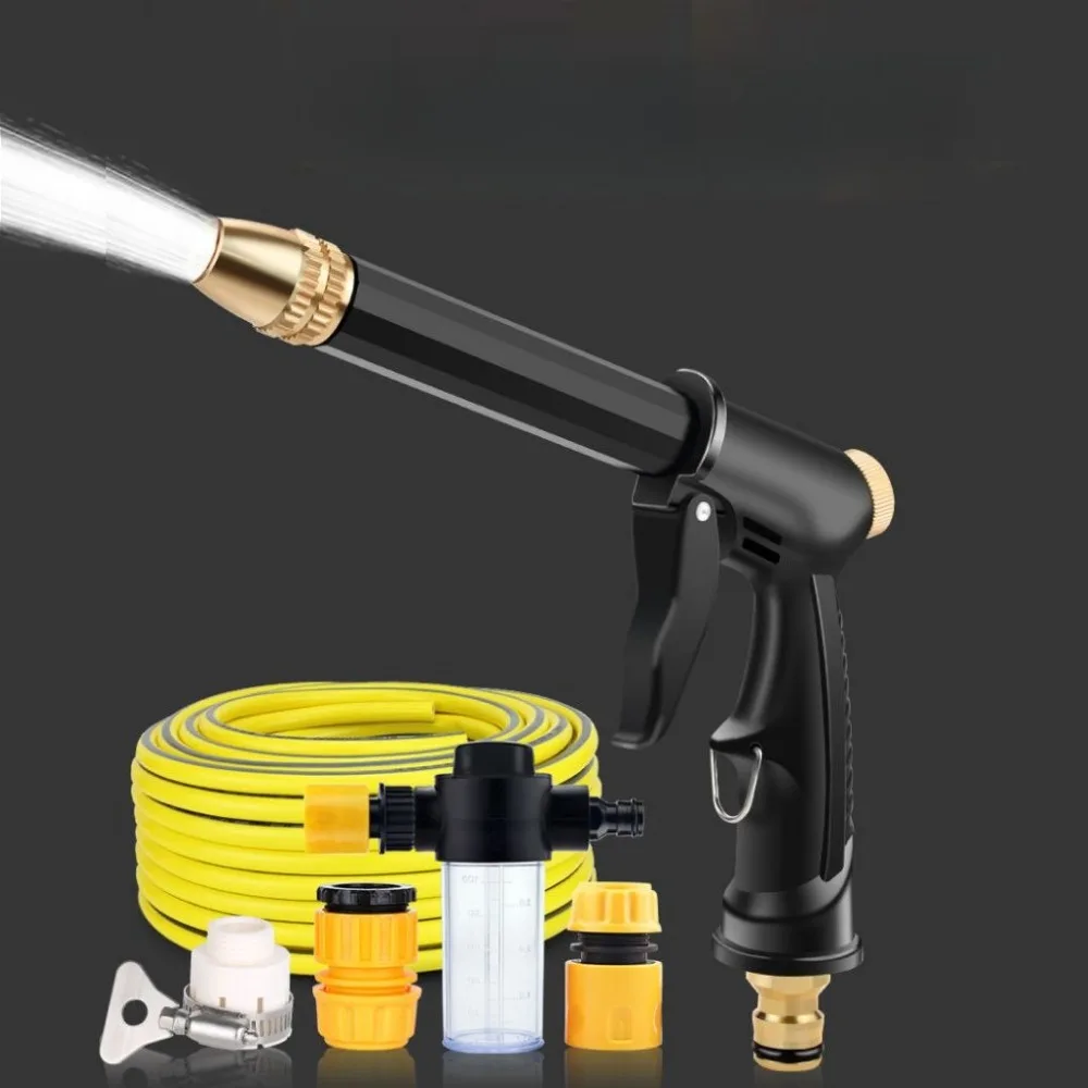 High Pressure Hose with Adjustable Nozzle, Heavy Duty Car Wash Spray Water Gun for Cleaning Cars, Sidewalk, Garden
High Pressure Hose with Adjustable Nozzle, Heavy Duty Car Wash Spray Water Gun for Cleaning Cars, Sidewalk, Garden
