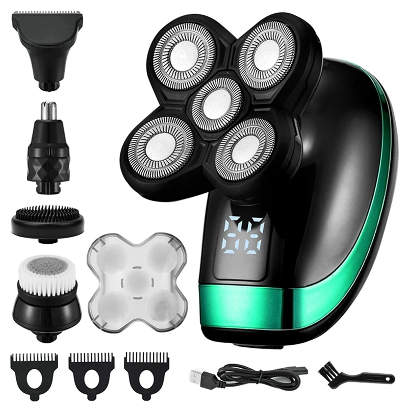 5 In 1 Rechargeable Electric Shaver, Shaving Hair Cutting Nose Hair, Ear Hair Trimmer, Men's Facial Cleaning Brush
5 In 1 Rechargeable Electric Shaver, Shaving Hair Cutting Nose Hair, Ear Hair Trimmer, Men's Facial Cleaning Brush