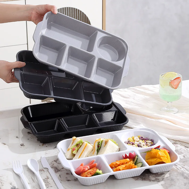 Portable 5 grids Meal Box Food Grade PP Rectangular Divided Lunchbox Separating Plates with knife fork spoon Dinnerware Set
Portable 5 grids Meal Box Food Grade PP Rectangular Divided Lunchbox Separating Plates with knife fork spoon Dinnerware Set