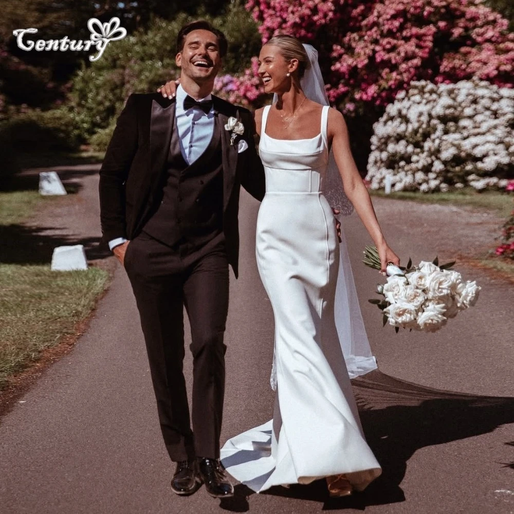 Country Wedding Dress Mermaid 2025 Spaghetti Straps Square Collar Civil Bridal Gowns Backless Simple Bride Dresses Customized
Country Wedding Dress Mermaid 2025 Spaghetti Straps Square Collar Civil Bridal Gowns Backless Simple Bride Dresses Customized