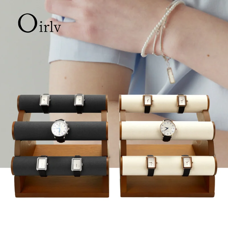 Oirlv wooden jewelry display stand T-shaped stand, solid wood watch stand, 3-layer detachable, Suede surface jeweler organizer
Oirlv wooden jewelry display stand T-shaped stand, solid wood watch stand, 3-layer detachable, Suede surface jeweler organizer