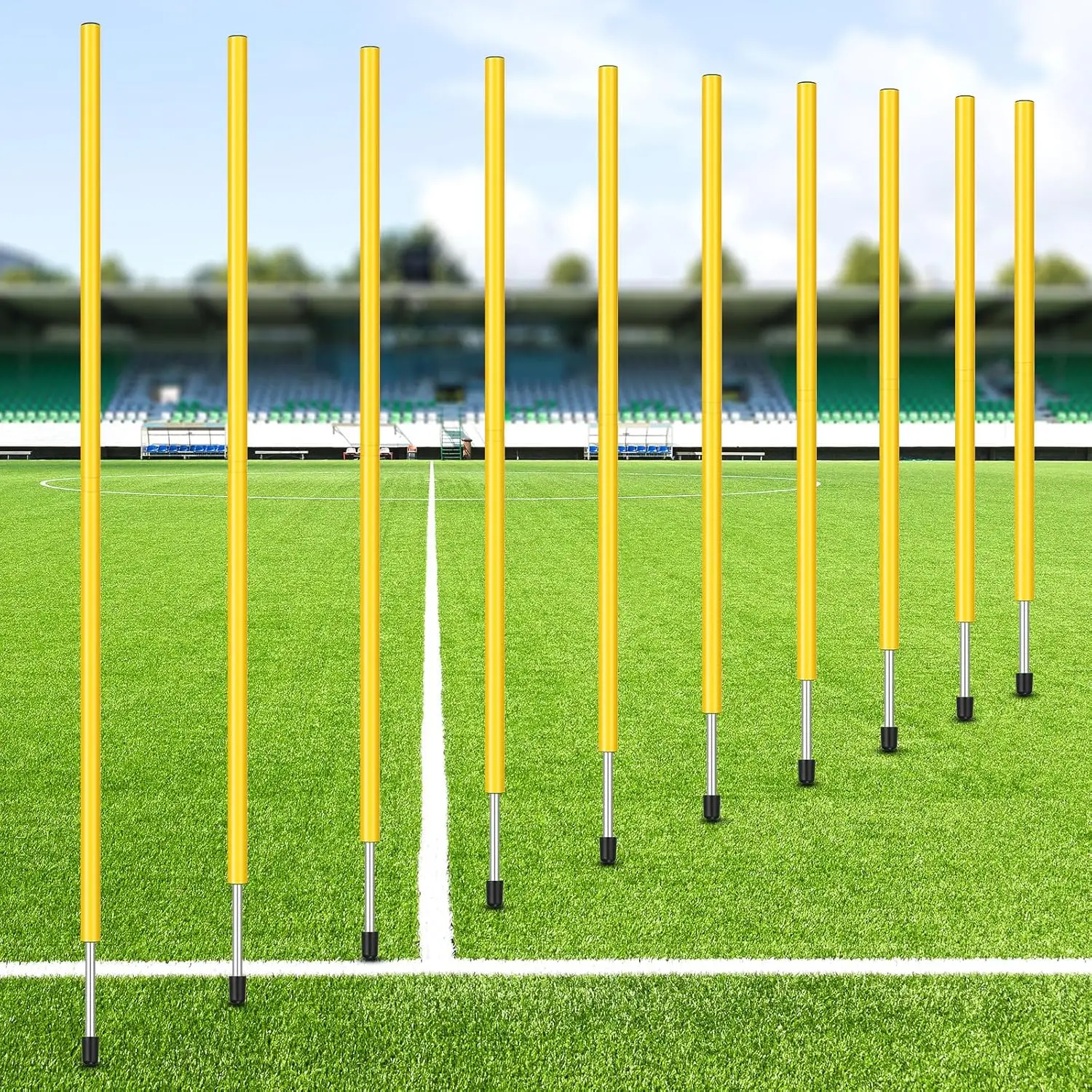 Adjustable Soccer Training Poles 5ft Agility Equipment for Football Speed Drills 10 Pack
Adjustable Soccer Training Poles 5ft Agility Equipment for Football Speed Drills 10 Pack