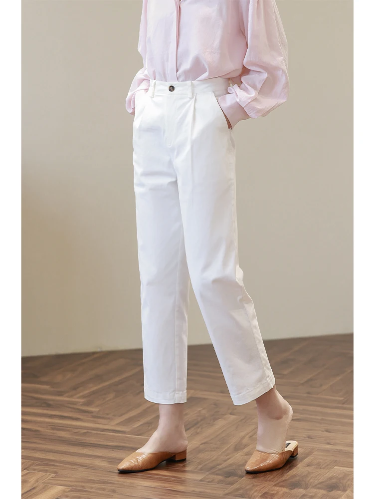 High Waist Straight Leg White Casual Pants Women's Slimming Stretch Cotton Blend Comfortable Fit save Pear aped Body
High Waist Straight Leg White Casual Pants Women's Slimming Stretch Cotton Blend Comfortable Fit save Pear aped Body