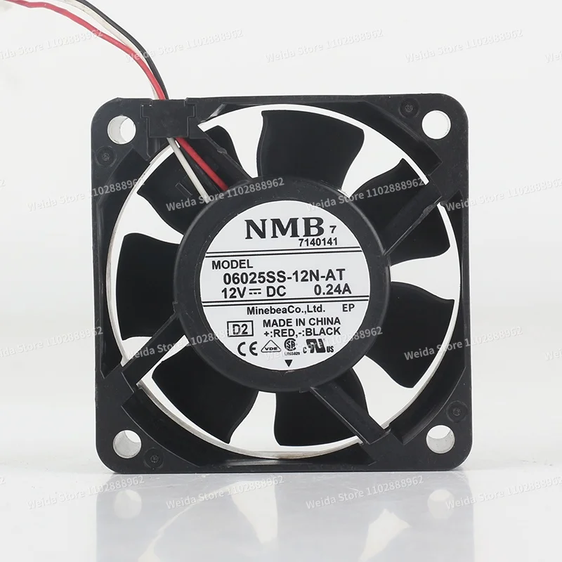New NMB 06025SS-12N-AT 6025 60X60X25MM 12V 0.24A frequency converter projector cooling fan
New NMB 06025SS-12N-AT 6025 60X60X25MM 12V 0.24A frequency converter projector cooling fan