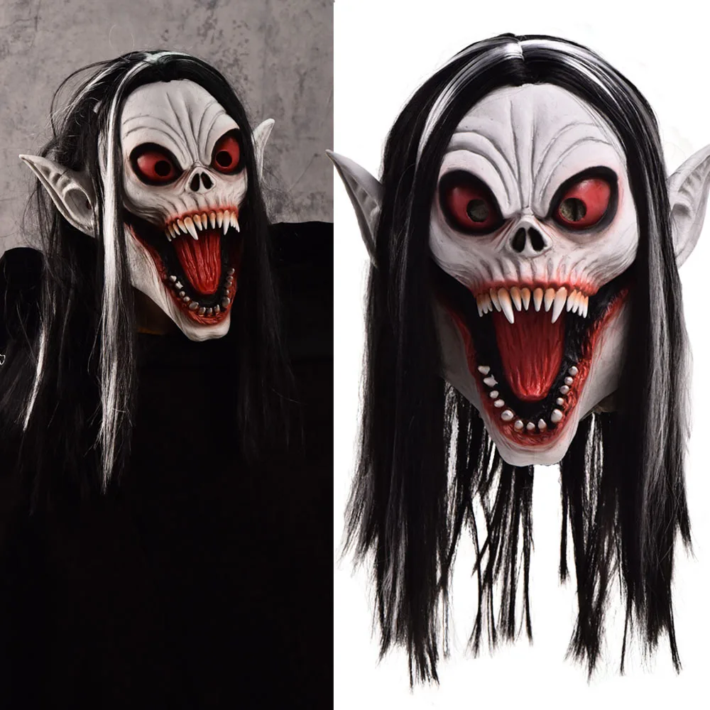 Vampire Mobias Terror Wig Mask Latex Headset Ball Party Props Halloween New Products Surrounding
Vampire Mobias Terror Wig Mask Latex Headset Ball Party Props Halloween New Products Surrounding