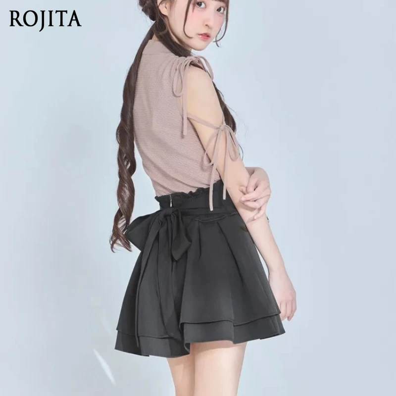 2025 Summer New Japanese Style Sweet and Cute Girls Versatile Mini Skirts Black Bow Lace-up High-waisted Short Skirt for Women
2025 Summer New Japanese Style Sweet and Cute Girls Versatile Mini Skirts Black Bow Lace-up High-waisted Short Skirt for Women