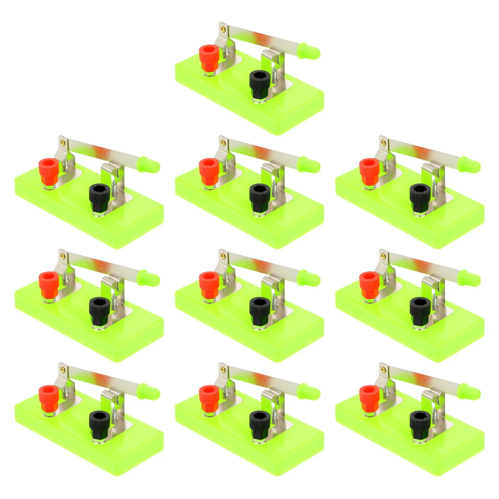 10 Pcs Single Pole Switch Miniature Copper Lightweight DIY DC Equipment Educational Tools Students Physics Lab
10 Pcs Single Pole Switch Miniature Copper Lightweight DIY DC Equipment Educational Tools Students Physics Lab