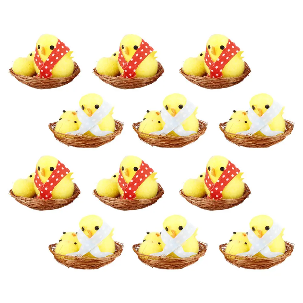 12Pcs Mini Easter Chicks in Nest Cute Small Chicken Decoration Perfect Party Favor Easter Table Decoration Mini Fuzzy Chicks
12Pcs Mini Easter Chicks in Nest Cute Small Chicken Decoration Perfect Party Favor Easter Table Decoration Mini Fuzzy Chicks