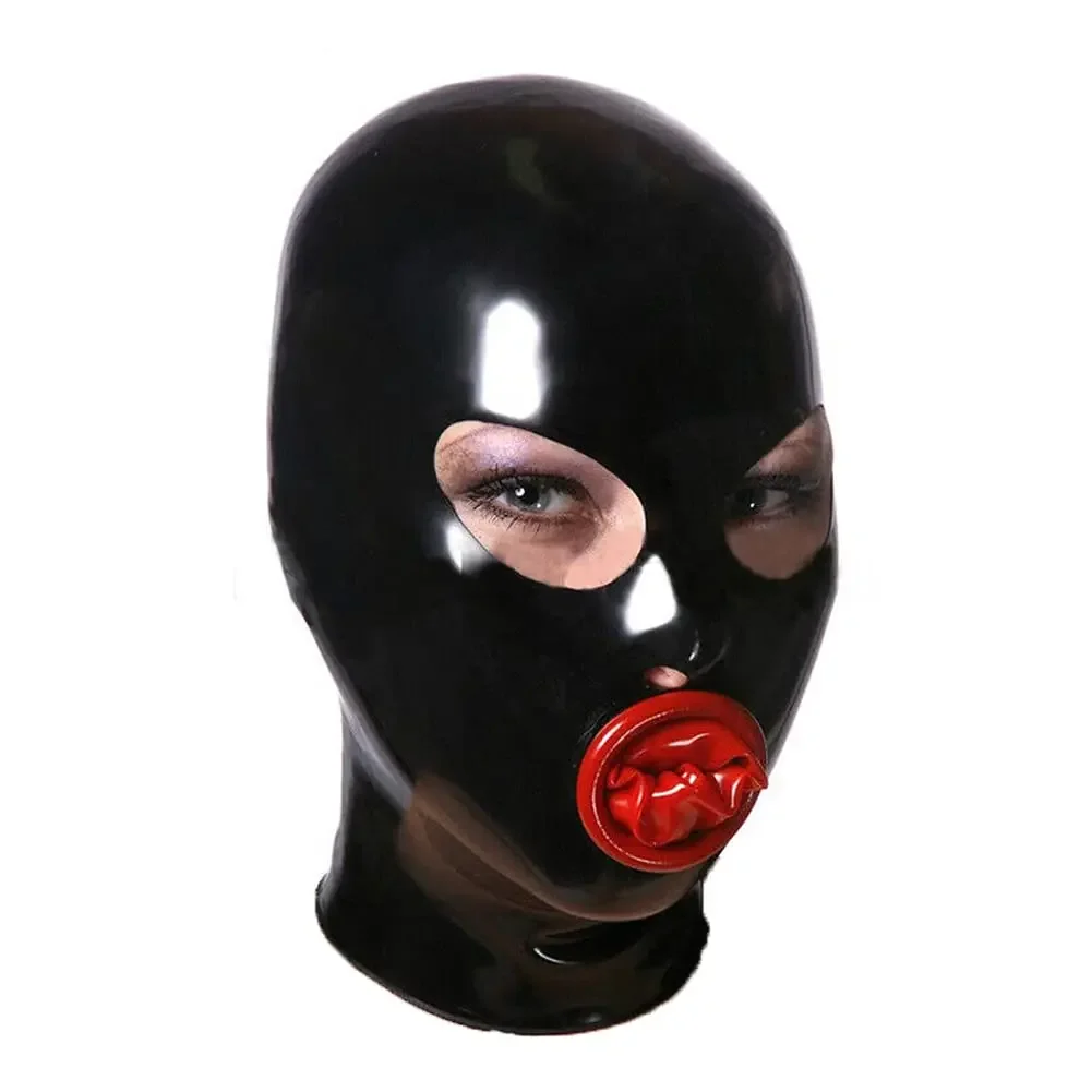 Latex Hood Mask Full Cover Catsuits Mouth with Red Condom Sheath Zipped Latex Mask Party Props
Latex Hood Mask Full Cover Catsuits Mouth with Red Condom Sheath Zipped Latex Mask Party Props
