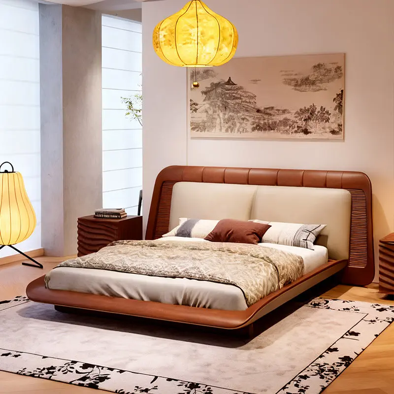 #Italian Style Modern Minimalist Solid Wood Queen Double Bed with Soft Bag Customizable Light Luxury Design
#Italian Style Modern Minimalist Solid Wood Queen Double Bed with Soft Bag Customizable Light Luxury Design