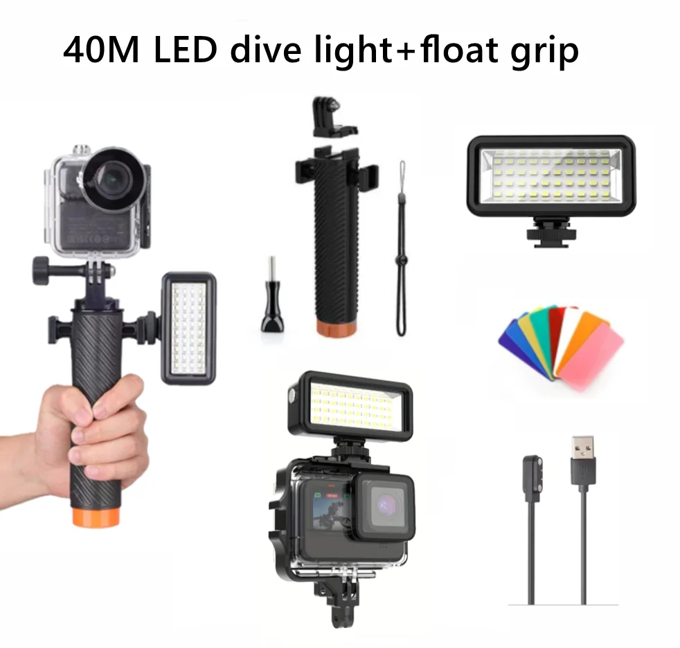 40M Diving Underwater Waterproof LED Flash Light Float Grip For Gopro/Insta360 Go Ultra/Ace Pro 2/Go 3s/X5/X4 Air/DJI Osmo 360
40M Diving Underwater Waterproof LED Flash Light Float Grip For Gopro/Insta360 Go Ultra/Ace Pro 2/Go 3s/X5/X4 Air/DJI Osmo 360