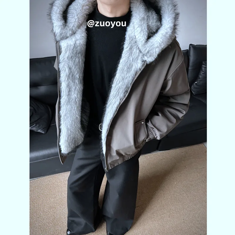 Мужская хлопковая куртка с капюшоном из меха норки Thiened Mountain Eagle в стиле ретро, теплая верхняя одежда на подкладке из полиэфирного волокна, длинная S...
Мужская хлопковая куртка с капюшоном из меха норки Thiened Mountain Eagle в стиле ретро, теплая верхняя одежда на подкладке из полиэфирного волокна, длинная S...