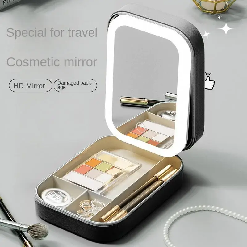 Smart LED Cosmetic Case With Mirror Travel Makeup Bag Small cute Female Beautician Skincare Product Makeup Case For Women
Smart LED Cosmetic Case With Mirror Travel Makeup Bag Small cute Female Beautician Skincare Product Makeup Case For Women