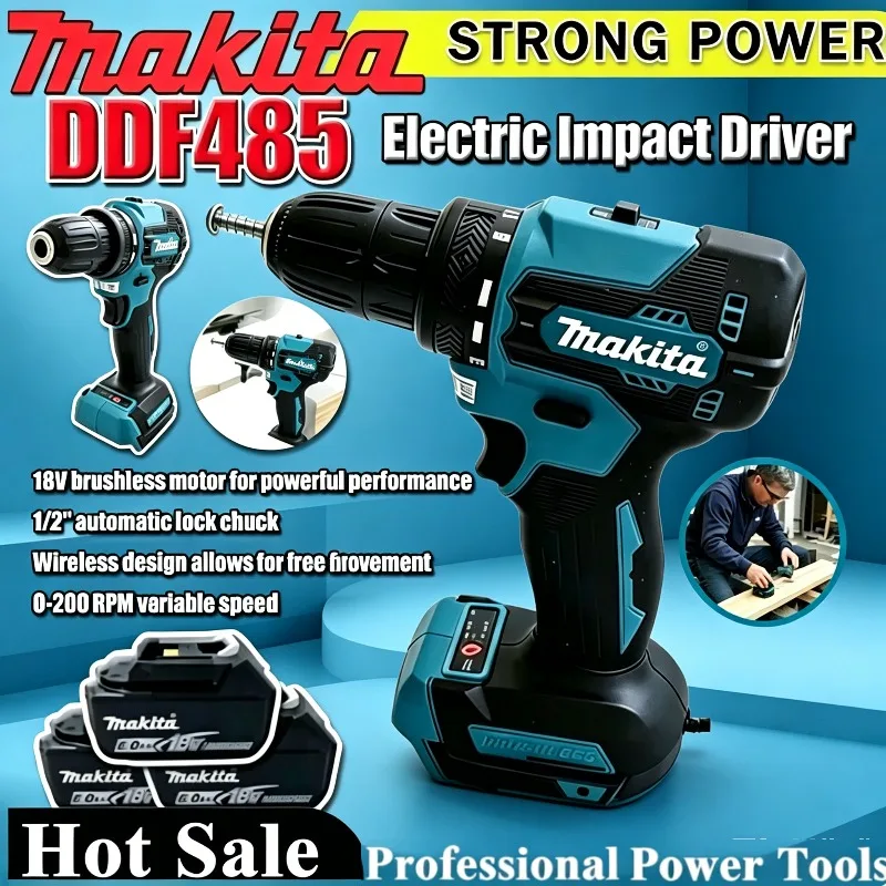Makita Cordless Rechargeable Brushless Power Tool Impact Drive Drill Multi-function Compact LXT Makita DDF485 10MM Screwdriver
Makita Cordless Rechargeable Brushless Power Tool Impact Drive Drill Multi-function Compact LXT Makita DDF485 10MM Screwdriver