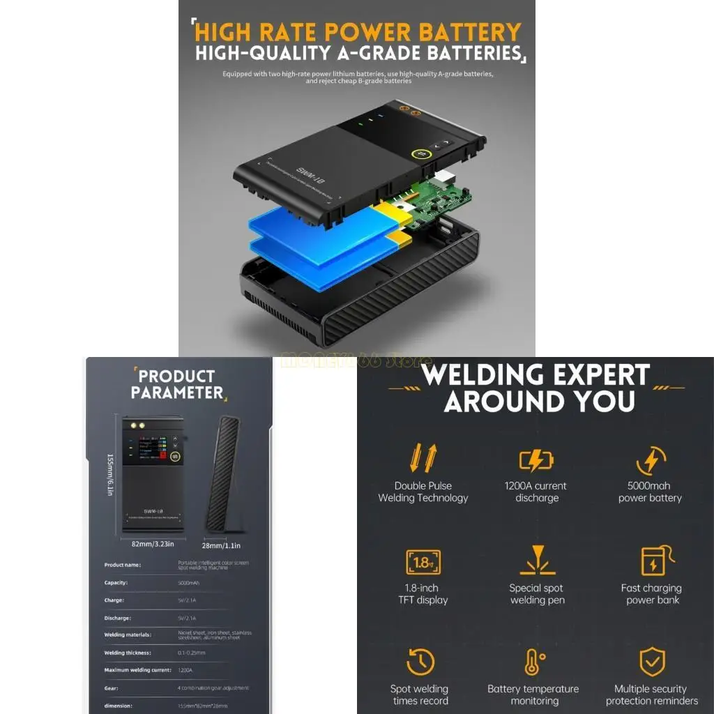 F62C SWM 10 Welding Tool Handheld Battery Welder Machine 18650 5000mAh Spot Welder
F62C SWM 10 Welding Tool Handheld Battery Welder Machine 18650 5000mAh Spot Welder