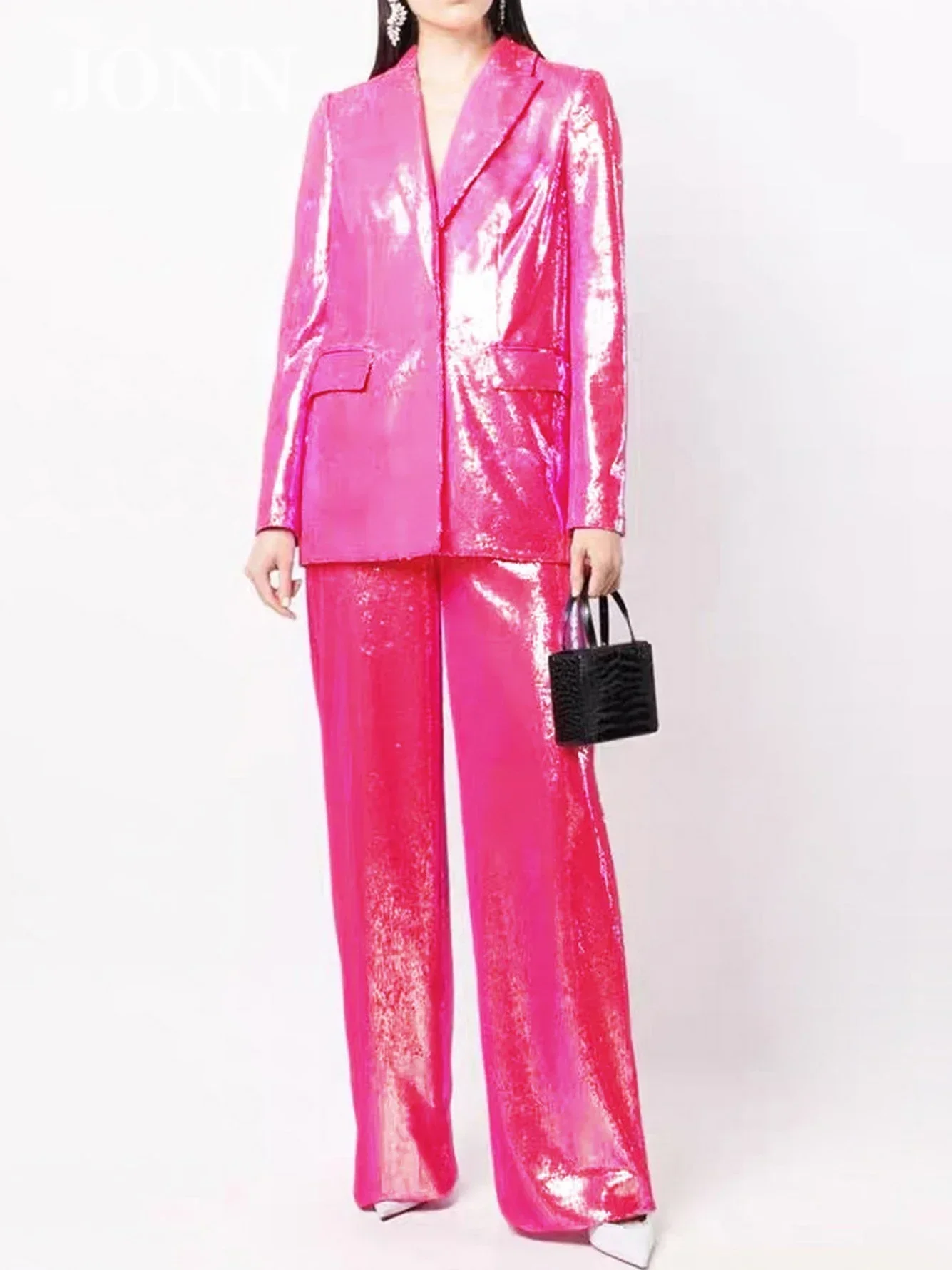 JONN High Quality Autumn Winter Luxury Sequins Women's Slim Fit 2 Piece Set Sexy V Neck Blazer Wide Leg Pants Fashion Street Set
JONN High Quality Autumn Winter Luxury Sequins Women's Slim Fit 2 Piece Set Sexy V Neck Blazer Wide Leg Pants Fashion Street Set