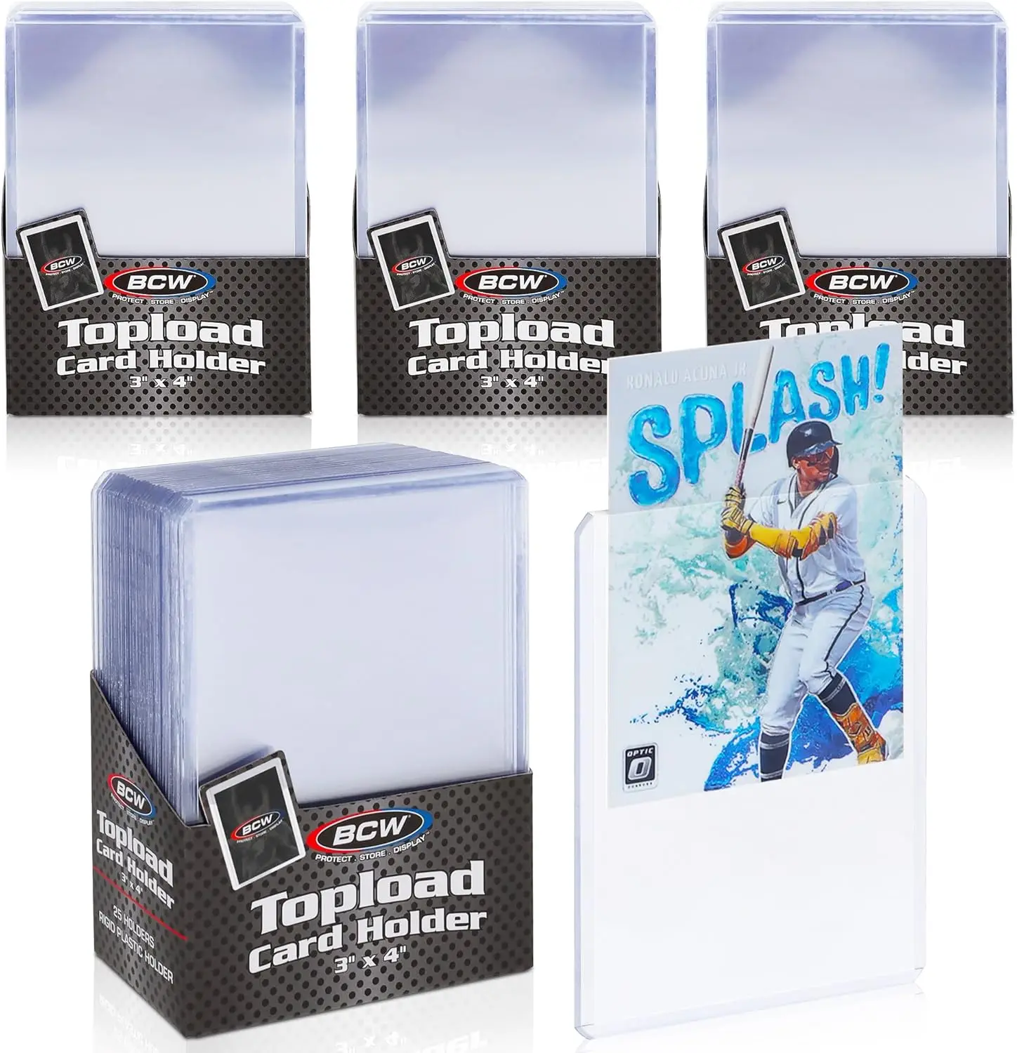 Rigid PVC Trading Card Holders 3x4 for Standard Cards Up to 20pts, 100 Pack
Rigid PVC Trading Card Holders 3x4 for Standard Cards Up to 20pts, 100 Pack
