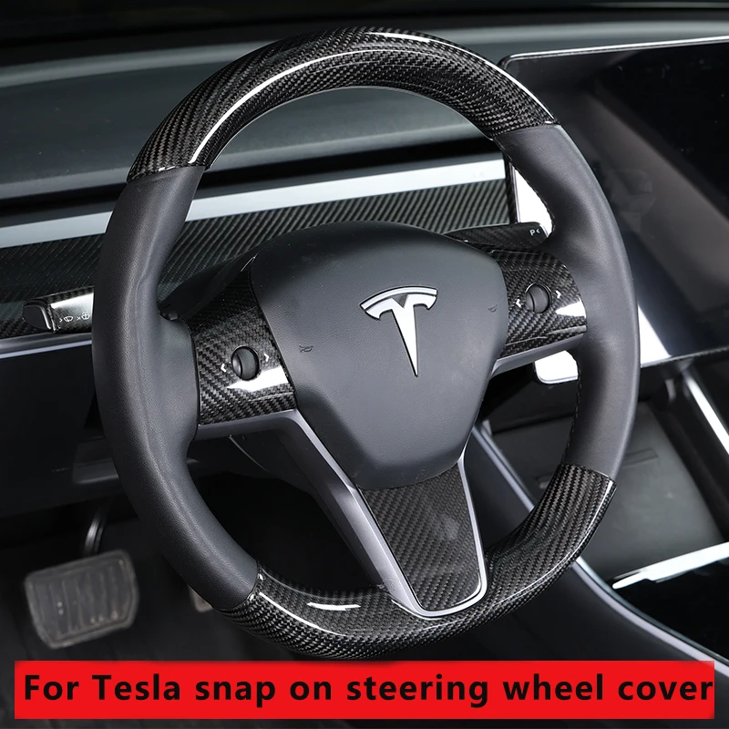 Real Carbon Fiber Steering Wheel Cover For 2017-2023 Tesla Model 3 Y Snap-in Covers Car Interior Modification Decoration
Real Carbon Fiber Steering Wheel Cover For 2017-2023 Tesla Model 3 Y Snap-in Covers Car Interior Modification Decoration