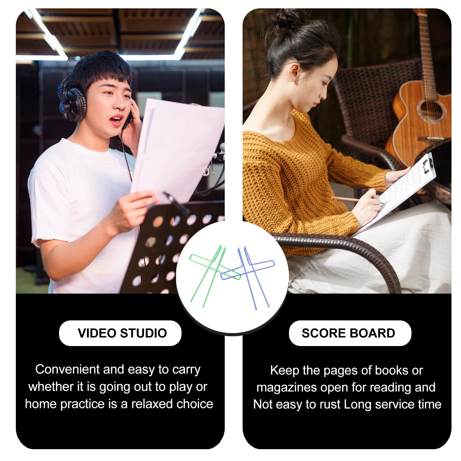 2 Pcs Stave Folder Sheet Music Clip Piano Pressure Fixing for Books Score Metal Accessories Page Holder
2 Pcs Stave Folder Sheet Music Clip Piano Pressure Fixing for Books Score Metal Accessories Page Holder
